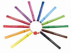 Fixky 1 mm, STABILO "Cappi", 12 rznych farieb