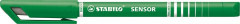 Liner, 0,3 mm, STABILO "Sensor", zelen