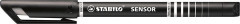 Liner, 0,3 mm, STABILO "Sensor", ierny