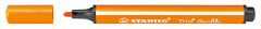 Fixka, 1,5 - 2 mm, pohybliv hrot, STABILO "Trio Scribbi", oranov