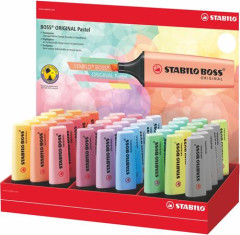Zvrazova, displej, 2-5 mm, STABILO "BOSS Pastel", mix pastelovch farieb