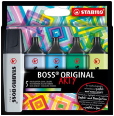 Zvrazova, sada, 2-5 mm, STABILO "BOSS original Arty", 5 studench farieb