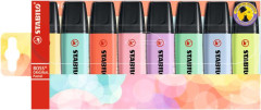 Zvrazova, sada, 2-5 mm, STABILO "BOSS original Pastel", 8 rznych farieb