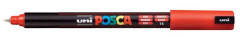 Dekoran popisova, 0,7 mm, UNI "Posca PC-1MR", erven