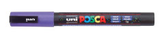 Dekoran popisova, 0,9-1,3 mm, UNI "Posca PC-3ML", leskl fialov
