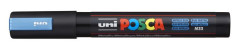 Dekoran popisova, 1,8-2,5 mm, UNI "Posca PC-5M", metalick modr