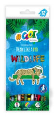 Farebn ceruzky, sada, trojhrann, COOL BY VICTORIA "Wildlife", 12 rznych farieb