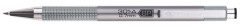 Gukov pero, 0,24 mm, stlaci mechanizmus, farba tela: strieborn, ZEBRA "F-301 A", modr