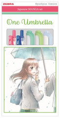 Sada psacch potrieb, ZEBRA "Manga Set, One Umbrella", 5-kusov