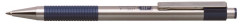 Gukov pero, 0,24 mm, stlac mechanizmus, nehrdzavejca oce, modr farba tela, ZEBRA "F-301", modr