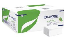 Papierov utierky, Z/V ohyb, 2-vrstvov,  LUCART "Eco", biele