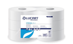 Toaletn papier, 2-vrstvov, 185 m, 23 cm priemer, LUCART "Strong", optimum biely