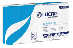 Toaletn papier, 2-vrstvov, pre mal rolky, 8 roliek, LUCART "Strong 2.150", biela