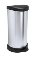 Odpadkov k, s pedlom, kovov efekt, 40 l, CURVER