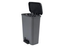 Odpadkov k, pedlov, hranat, 50 l, CURVER "Compatta", tmavosiv