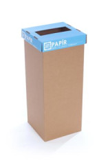 Odpadkov k na trieden odpad, recyklovan, HU popis, 50 l, RECOBIN "Office", modr