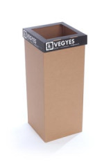 Odpadkov k na trieden odpad, recyklovan, HU popis, 50 l, RECOBIN "Office", ierna