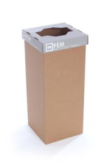 Odpadkov k na trieden odpad, recyklovan, HU popis, 50 l, RECOBIN "Office", siv