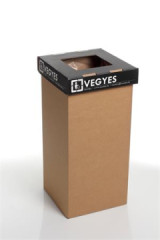 Odpadkov k na trieden odpad, recyklovan, HU popis, 20 l, RECOBIN "Mini", ierna