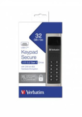 USB k, 32GB, USB-C (USB 3.2), ifrovan, 160/130Mb/s, VERBATIM "Keypad Secure"