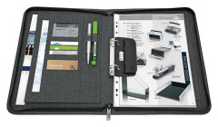 Konferenn doska, A4, polyester, 2 krky, WEDO "College", siv