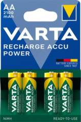 Nabjaten batria, AA, tukov, 4x2100 mAh, prednabit, VARTA "Power"
