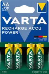 Nabjaten batria, tukov AA, 4x2600 mAh, prednabit, VARTA "Professional Accu"
