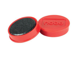 Magnetky, magnetick, pre biele tabule, 30 mm, 4 ks, NOBO, erven