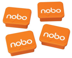 Magnetky k bielym tabuliam, 4 ks, NOBO, oranov