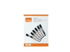 Popisova na tabule, tekut atrament, kueov hrot, 1-3 mm, NOBO, ierna