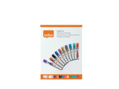 Popisova na tabule, tekut atrament, kueov hrot, 1-3 mm, NOBO, mix farieb
