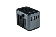 Cestovn adaptr, univerzlny, USB-A(QC 3.0)/USB-C(PD30W)2xUSB, VERBATIM "UTA-03"