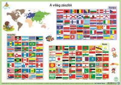 Podloka na stl, obojstrann, A3, STIEFEL "Vilg zszli - Vlajky sveta" - vrobok v MJ