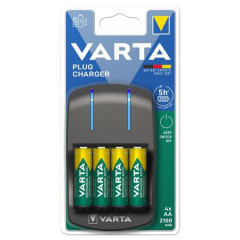Nabjaka batri, AA/AAA, 4x2100 mAh AA, VARTA "Plug"
