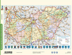 Uebn pomcka, A4, STIEFEL" Mo. kzigazgatsa/ Mo. domborzata - Samosprva/Geografick mapa Maarska" -vrobok v MJ