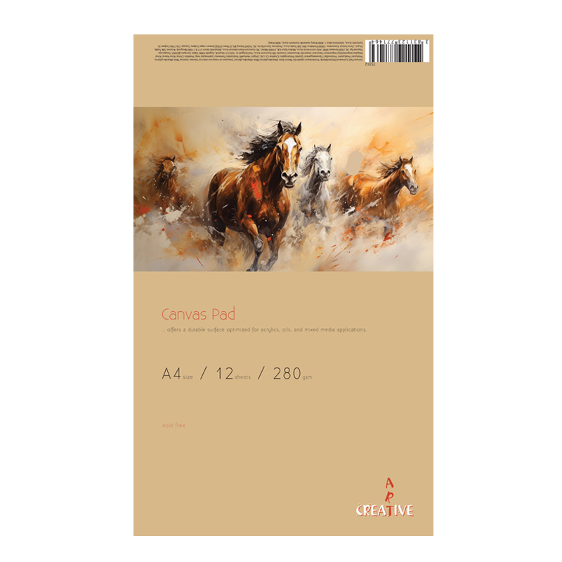 Skicár umelecký plátno Creative A4 280g 12listový