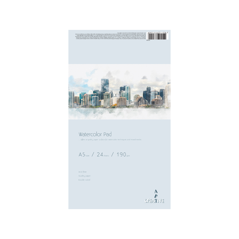 Skicár umelecký akvarel Creative A5 190g 24listový
