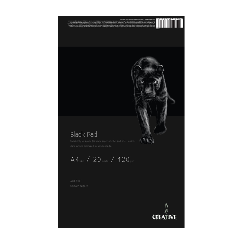 Skicár umelecký čierny Creative A4 120g 20listový