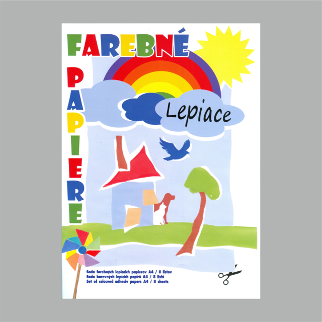 Papier farebný 8 listový lepiaci