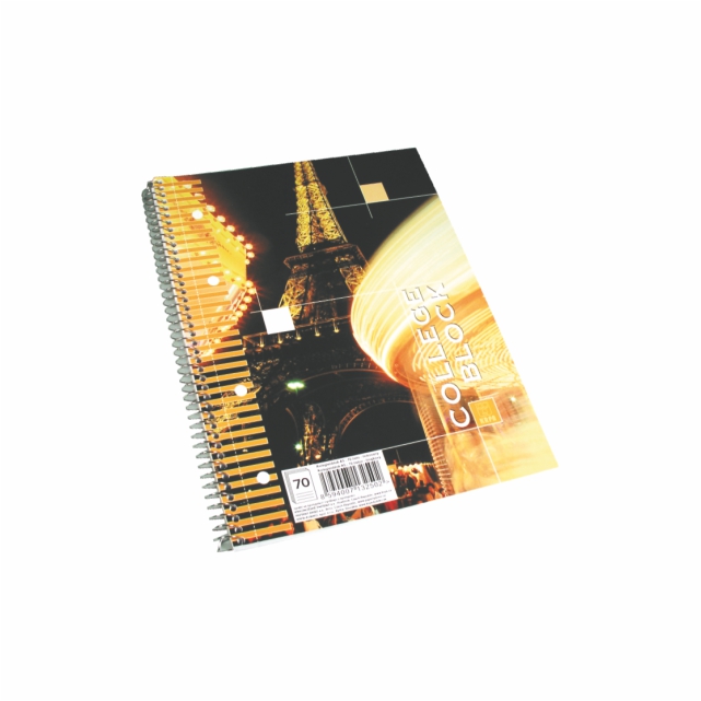 Blok poznámkový A5 s bočnou špirálou 70l linajkový