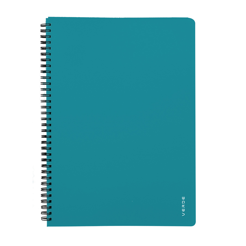 Špirálový zošit A4 60l linajkový VERDE modrý