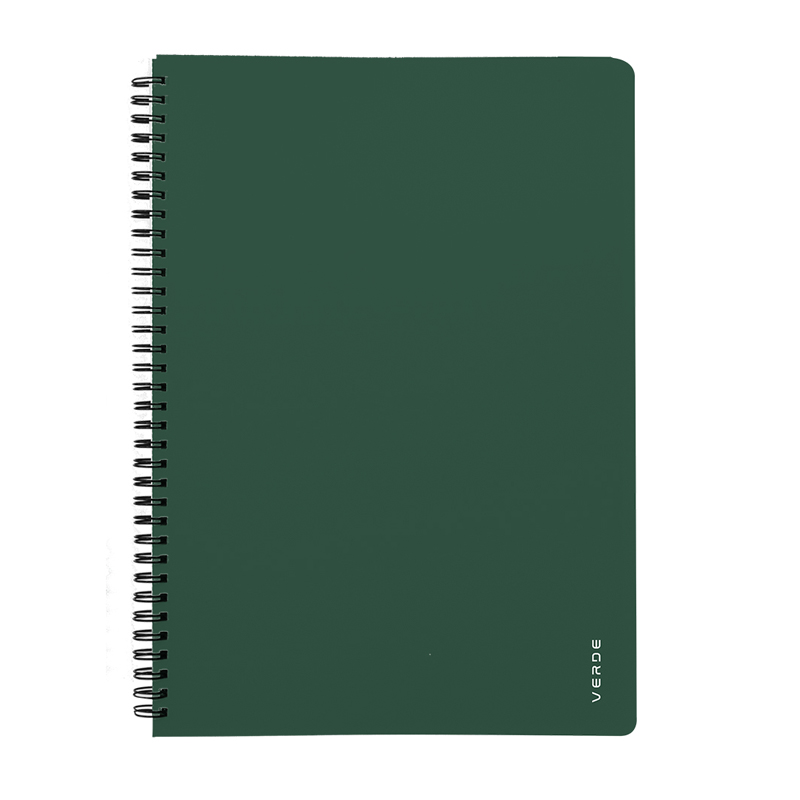Špirálový zošit A4 60l linajkový VERDE zelený