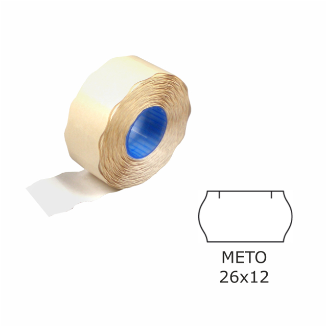 Etikety cenové 26x12 METO 100 biele
