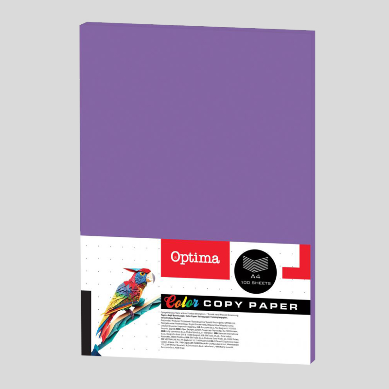 Farebný papier A4 80g 100 listov fialový