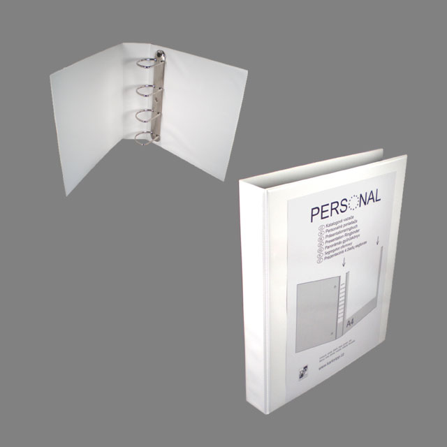 Zakladač 4-krúžkový prezentačný  D30 5cm biely