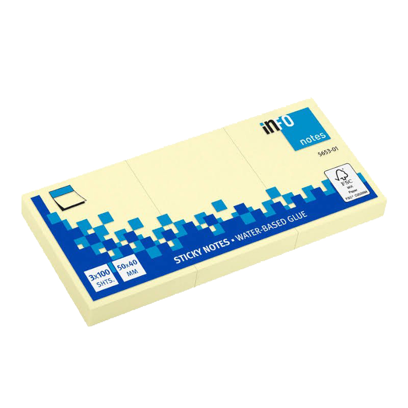 Bločky samolepiace GN 40x50 žltý 3x100l