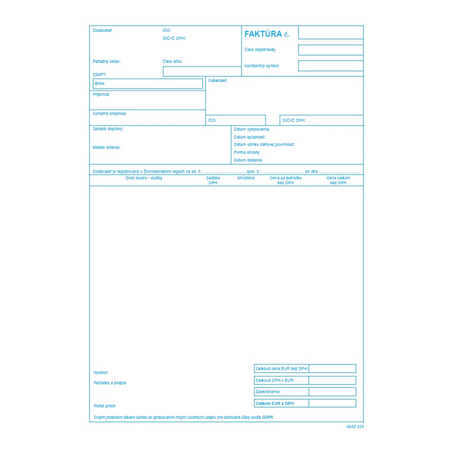 Faktúra samoprepis A4