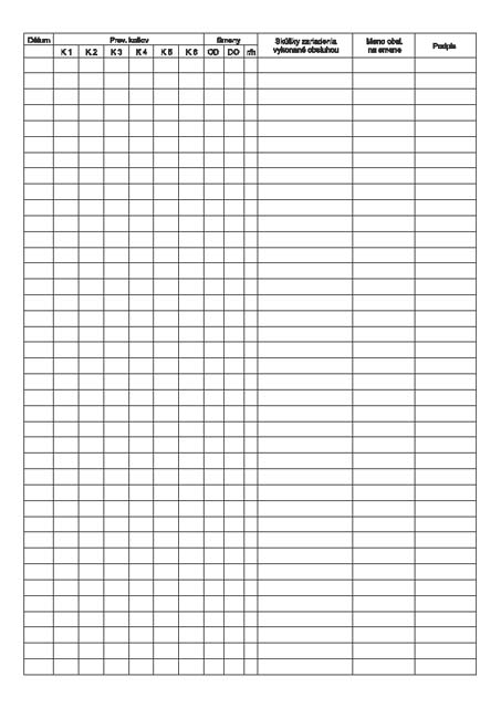 Prevádzkový denník kotolne A4 60 listov