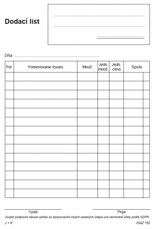 Dodaci list A5 bez DPH