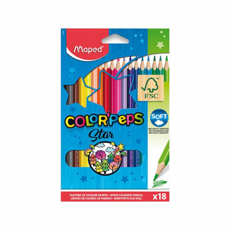 Pastelky MAPED/18 trojuholníkový tvar